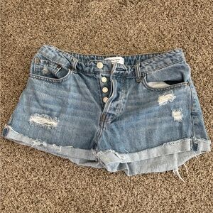 Vanilla Star Blue Distressed Jean Shorts